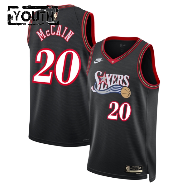 Philadelphia 76ers Trikot Jared Mccain Nike 2025-26 Classic Edition Schwarz Swingman - Kinder Philadelphia 76ers Trikot Jared Mccain Nike 2025-26 Classic Edition Schwarz Swingman - Kinder